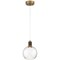 Access Lighting Port Nine Burgundy, Burgundy LED Pendant, Antique Brushed Brass Finish, Seeded Glass 63142LEDD-ABB/SDG - alternate 1